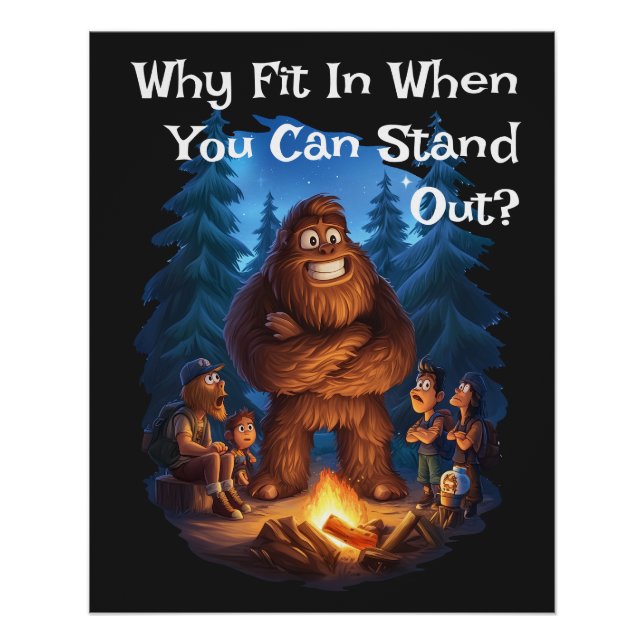 Pôster Afastem-Se As Crianças Sasquatch (Frente)