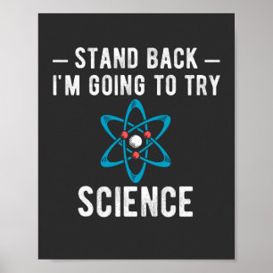 Poster Afastem-se. Vou Tentar Ciência.