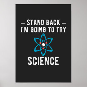 Poster Afastem-se. Vou Tentar Ciência