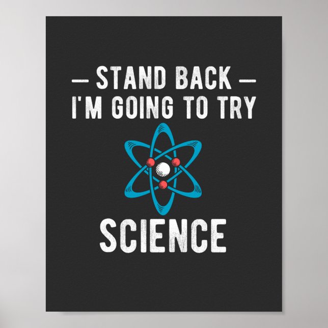 Poster Afastem-se. Vou Tentar Ciência. (Frente)