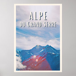 Poster Affiche Alpe du Grand Serre Station de ski