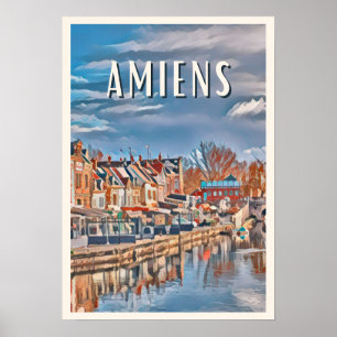 Poster Affiche Amiens Photo Vintage