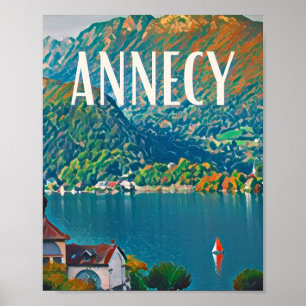 Poster Affiche Annecy Photo Vintage
