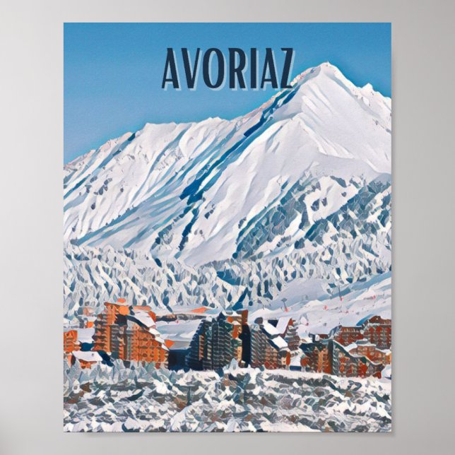 Poster Affiche Avoriaz Station de ski  (Frente)