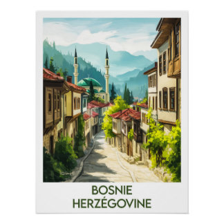 Pôster Affiche Bosnie-Herzégovine