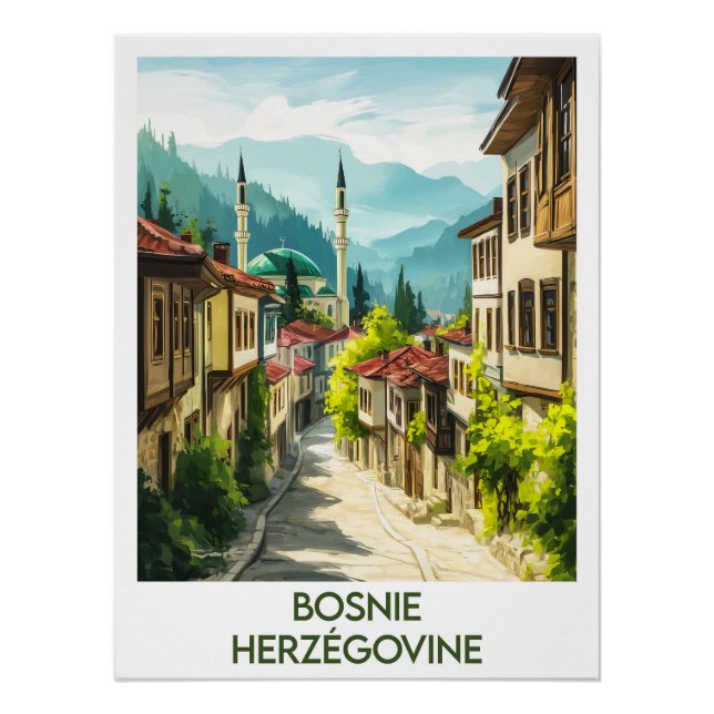 Pôster Affiche Bosnie-Herzégovine (Frente)