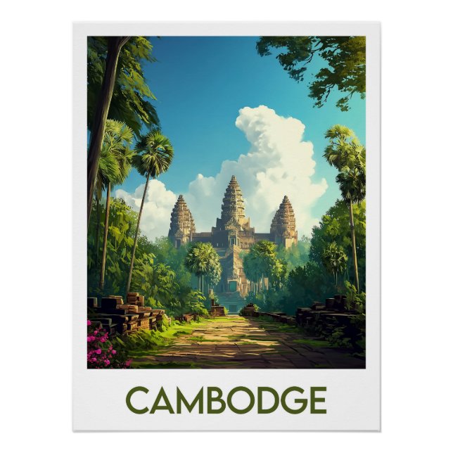 Pôster Affiche Cambodge (Frente)