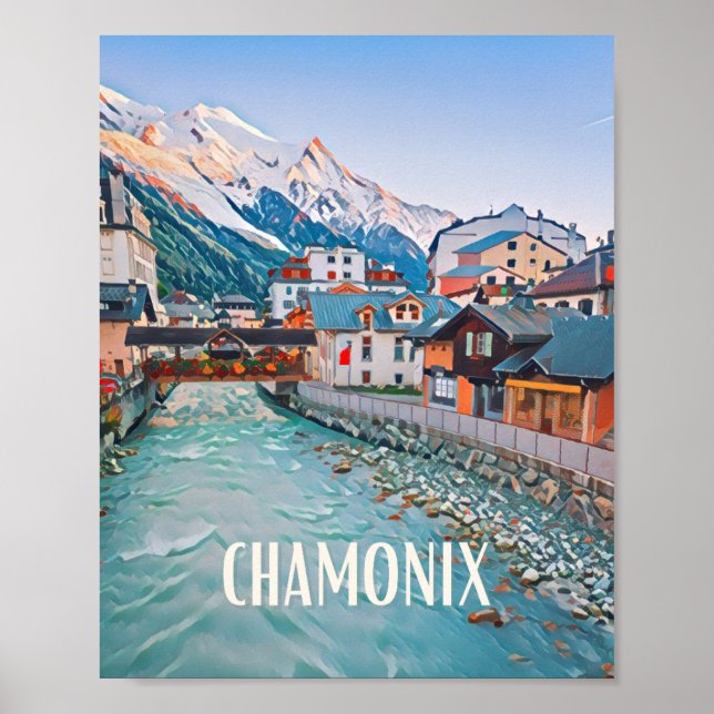 Poster Affiche Chamonix Station de ski (Frente)