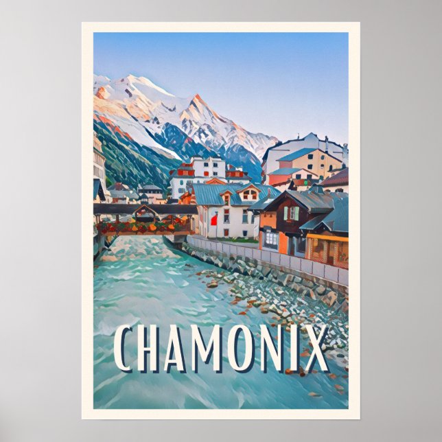 Poster Affiche Chamonix Station de ski (Frente)