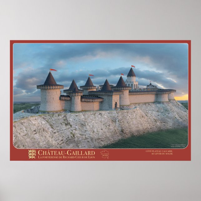 Poster Affiche CHÂTEAU-GAILLARD - Côté plateau calcaire (Frente)