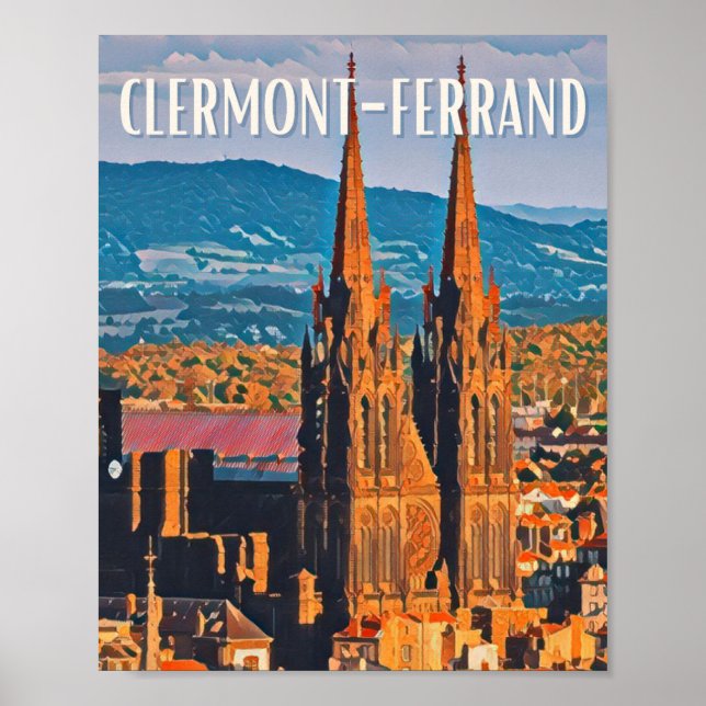Poster Affiche Clermont-Ferrand Photo Vintage (Frente)