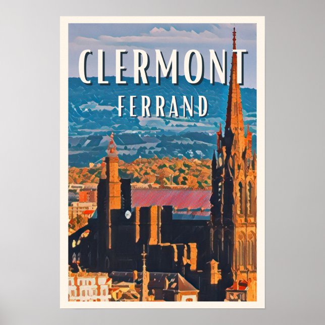 Poster Affiche Clermont-Ferrand Photo Vintage (Frente)