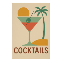 Pôster Affiche Cocktails - Minimal