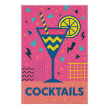 Affiche Cocktails - Pop