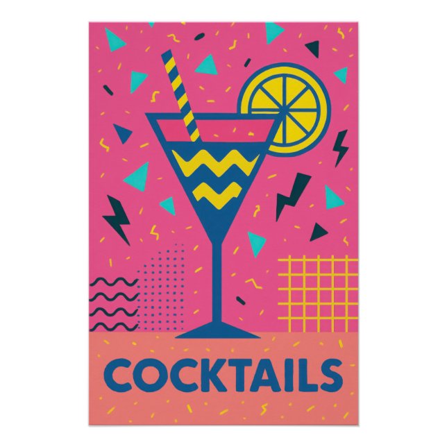 Pôster Affiche Cocktails - Pop (Frente)