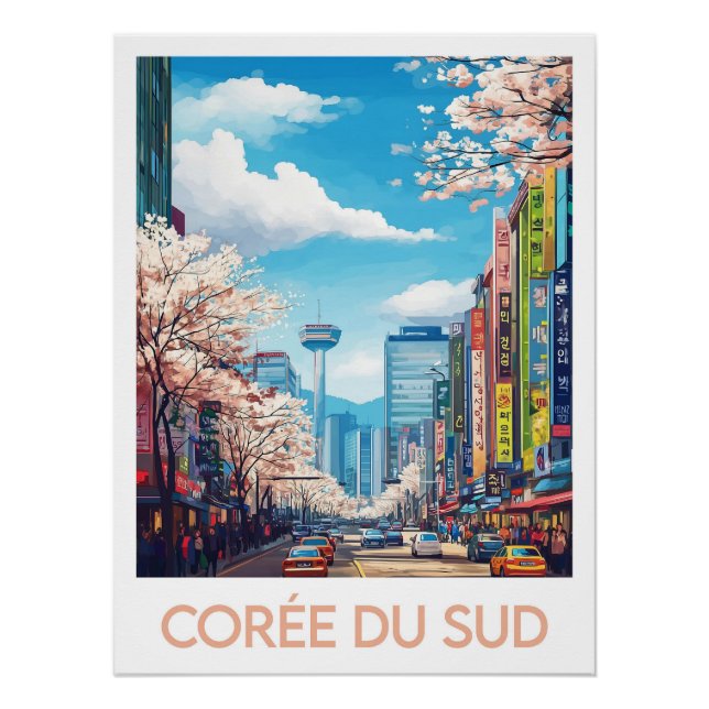 Pôster Affiche Corée du Sud (Frente)