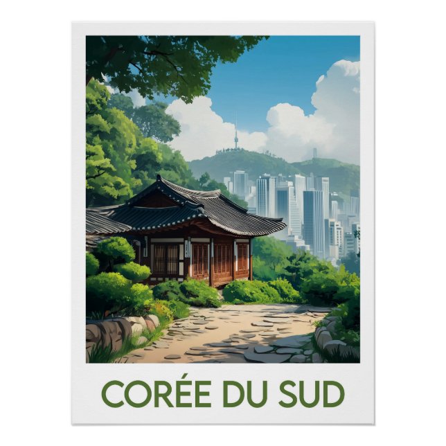 Pôster Affiche Corée du Sud (Frente)