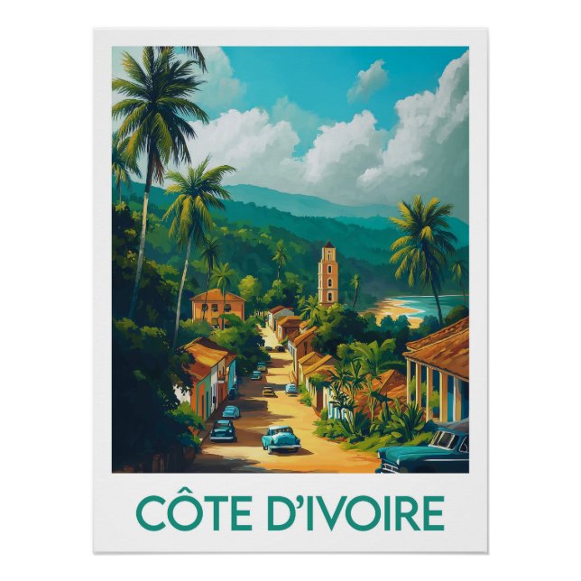 Pôster Affiche Côte d’Ivoire (Frente)
