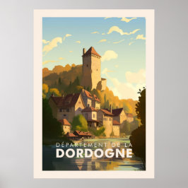Poster Affiche - Département de la dordogne - 24