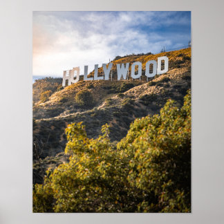 Poster Affiche Dessin panneau Hollywood 