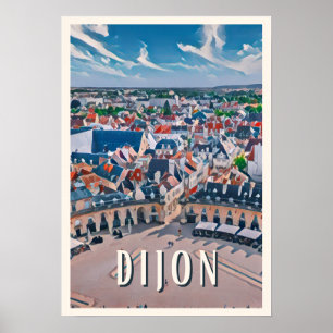 Poster Affiche Dijon Photo Vintage