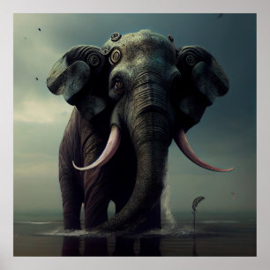 Poster Affiche Elephan