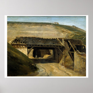 Poster Affiche Entrée d'une carrière à Montmartre