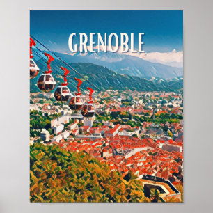 Poster Affiche Grenoble Photo Vintage