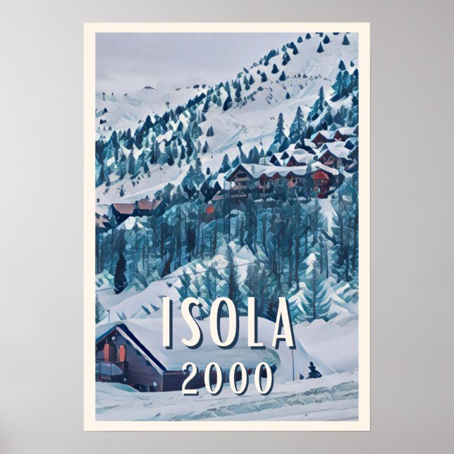 Poster Affiche Isola 2000 Estação de ski (Frente)