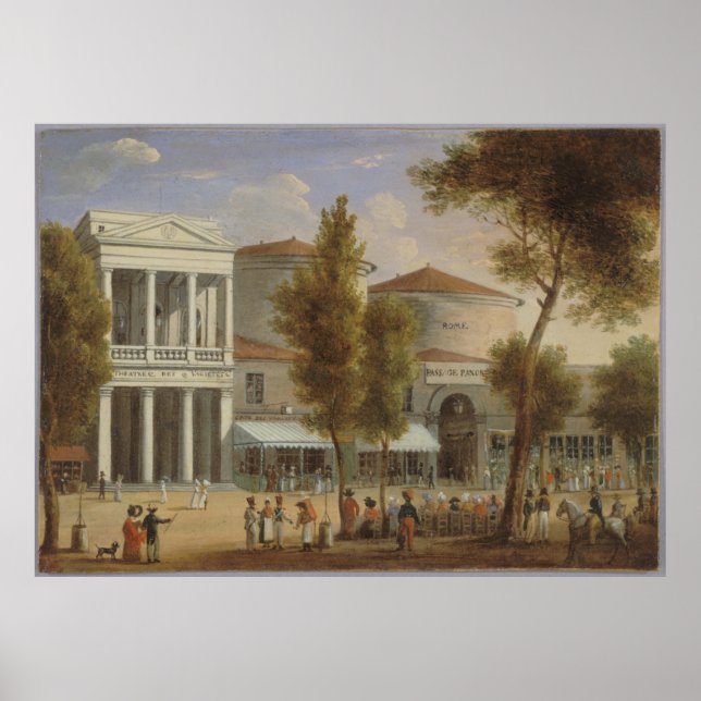 Poster Affiche Le théâtre des Variétés et le passage des (Frente)