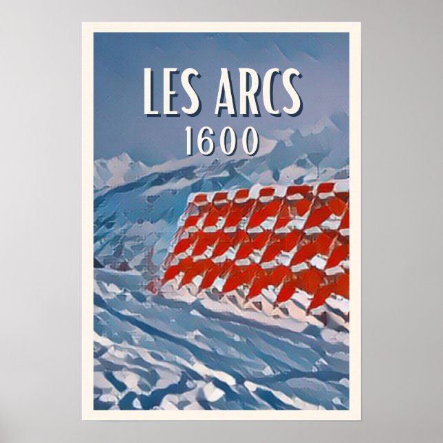 Poster Affiche Les Arcs 1600 Station de ski  (Frente)