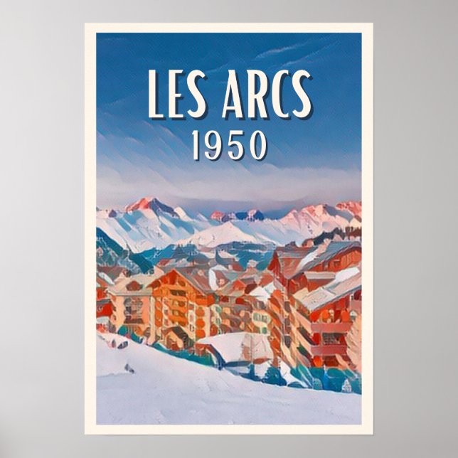 Poster Affiche Les Arcs 1950 Station de ski (Frente)