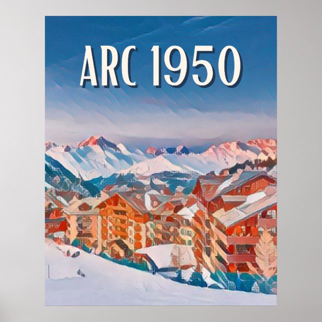 Poster Affiche Les Arcs 1950 Station de ski (Frente)