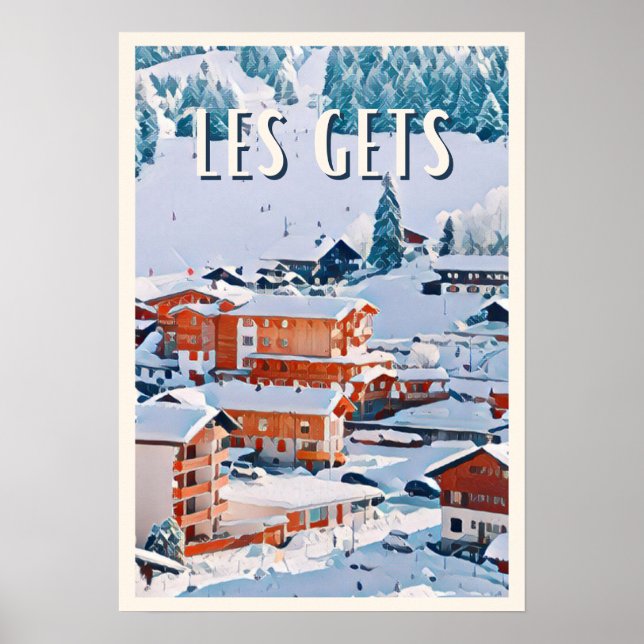 Poster Affiche Les Gets Station de ski (Frente)