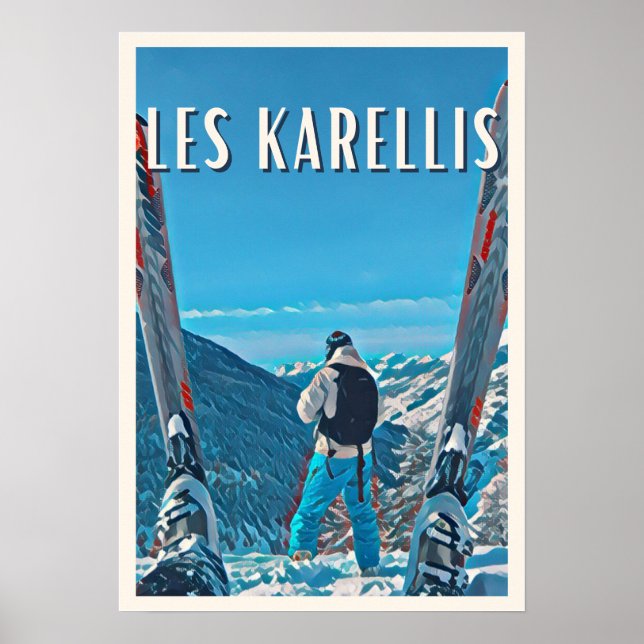 Poster Affiche Les Karellis Station de ski (Frente)