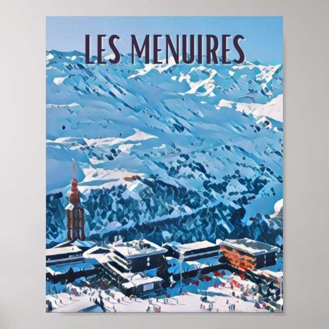 Poster Affiche Les Menuires Station de ski (Frente)