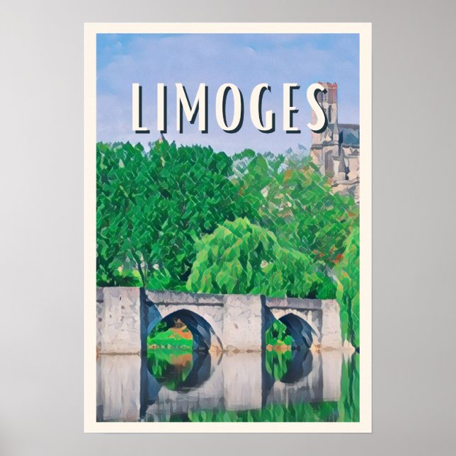 Poster Affiche Limoges Photo Vintage  (Frente)