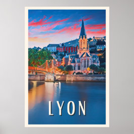 Poster Affiche Lyon Photo Vintage