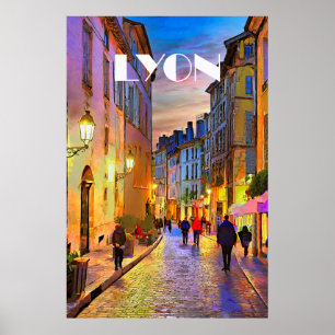 Poster Affiche Lyon Photo Vintage