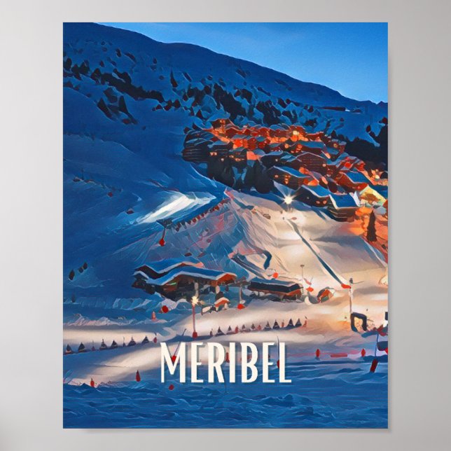 Poster Affiche Méribel Station de ski (Frente)
