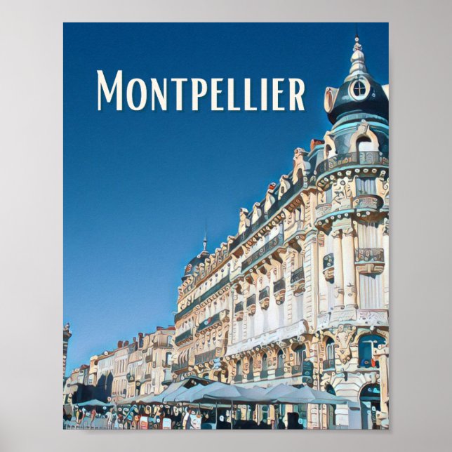 Poster Affiche Montpellier Photo Vintage (Frente)