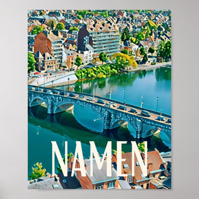 Poster Affiche Namur Belgique Photo Vintage (Frente)