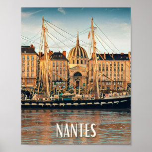 Poster Affiche Nantes Photo Vintage