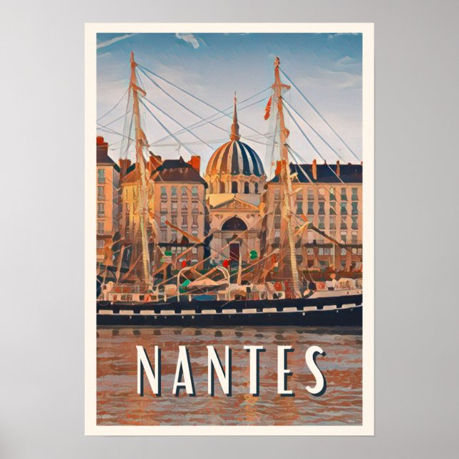 Poster Affiche Nantes Photo Vintage (Frente)