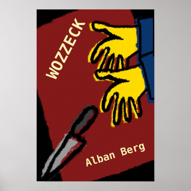 Poster Affiche Opéra Wozzeck, Alban Berg (Frente)