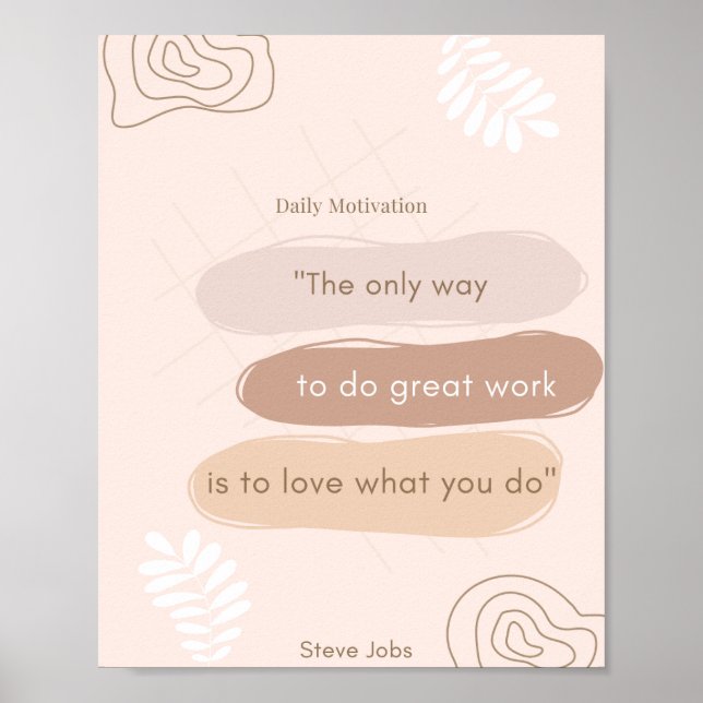 Poster affiche pour la motivation quotidienne (Frente)