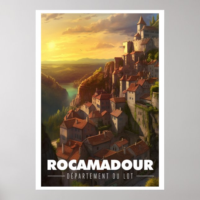 Poster Affiche Rocamadour - França - Département du Lot - (Frente)