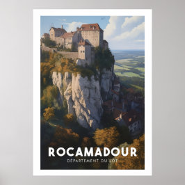 Poster Affiche Rocamadour - França - Département du Lot -