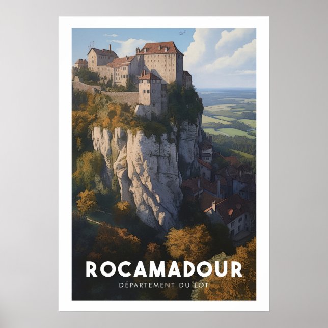 Poster Affiche Rocamadour - França - Département du Lot - (Frente)