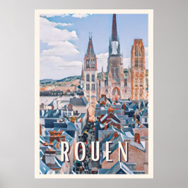 Poster Affiche Rouen Photo Vintage